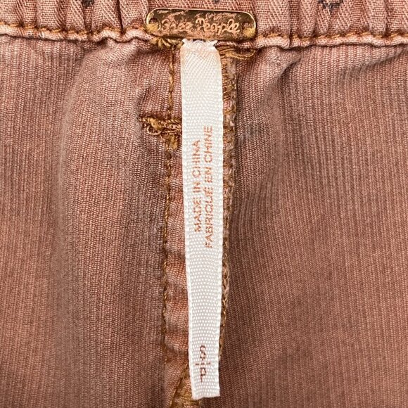 Free People Cut Off Shorts with Drawstring SP Boho Cords - Picture 5 of 7